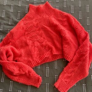 FREE PEOPLE CROP KNIT SWEATER